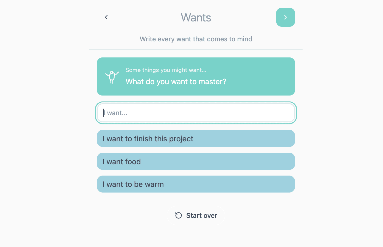 Arena of Wants