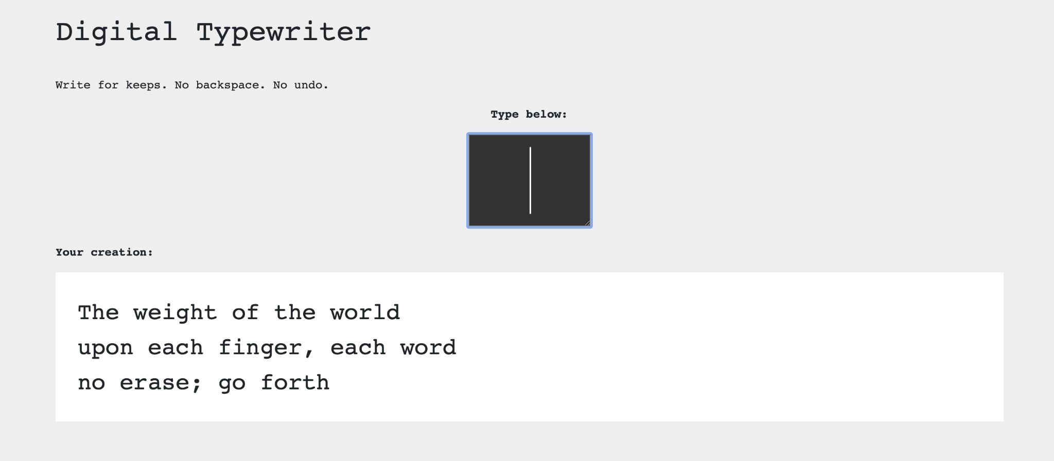 Digital Typewriter